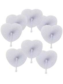 1-50pcs White Paper Fans, Wedding Supplies, Hand Cranked Folding Fans, White Paper Folding Fans, Circular Folding Fans, Origami Fans, Decoration For Bachelor Party Weddings, Bride Gift Giving Events, Bridesmaids Holding Folding Fans, Props For Bachelor Party Photo Booths, Bridesmaids Gift Wedding Decorations, Perfect For Parties And Events, Perfect Summer Accessories