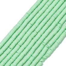 6mm 1/5/10 Strand Flat Round Polymer Clay Beads, Multicolor Loose Spacer Polymer Clay Beads For Jewelry Making, DIY Handmade Bracelet Necklace Jewelry Making Craft Supplies, Soft Clay Material, Art & Craft Beading Supplies