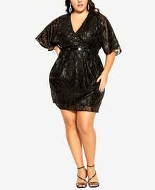 City Chic  Plus Size Ivanna Dress - Black - View 2