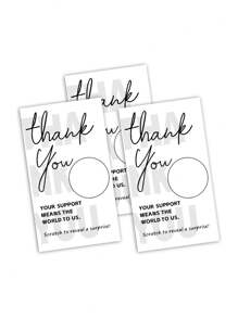 50 Pcs Scratch - Off Voucher Cards | Blank Thank - You Gift Certificates Perfect For Small Businesses, Restaurants, Spas & Beauty Salons Ideal For Birthday, Holiday & Wedding Gift Games, Celebration Events, School Supplies, Back To School