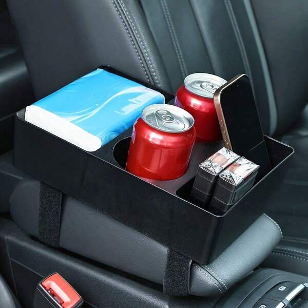 1pc Multifunctional Armrest Storage Box, High-End Car Tissue Box, Cup Holder, Central Console Organizer