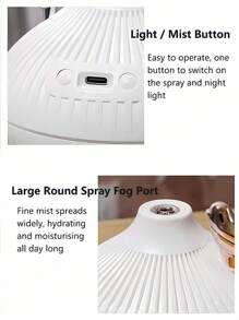 Humidificateur mini Lark. Humidificateur d'air portable avec USB pour chambre, bureau, plantes et chambre de bébé. Veilleuse, ultrasonique, silencieux et arrêt automatique 330 ml
