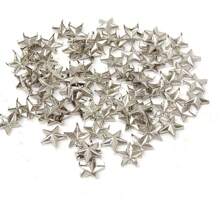50/100pcs/Pack Metal Silver Star Rivets DIY Clothes Shoes Bags Handmade Clothing Accessories Punk Leather Studs Spikes Spots Nails Head Buttons