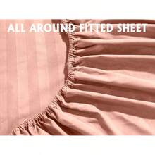 Elegant Comfort, Softest, Coziest 6-Piece Sheet Sets! 1500 Hotel Quality Luxurious Wrinkle Resistant Damask Stripe Bed Sheet Set, Black - Bedding 2025 - Dusty Rose - 查看 6