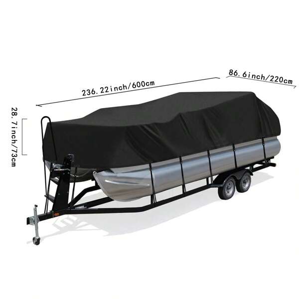 VECOO VECOO Oxford Cloth Universal Boat Cover, Wear-Resistant And Tear-Resistant, Long Service Life, Suitable For V-Shaped Hull, Triangular Hull, And Swivel Boat