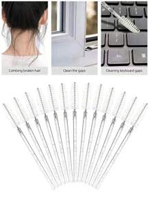 200 PIÈCES 100 PIÈCES 50 PIÈCES Baguettes de mascara jetables, brosses Spoolies en cristal pour extensions de cils, brosses pour les cils et les sourcils Spoolies, applicateur de baguette pour cils, kits de maquillage (blanc)