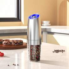 Gravity Sensing Grinder, No Buttons Needed, Tilt To Grind. LED Indicator Light Illuminates When Grinding, Clear Visible Hopper Capacity (135ml). Ceramic Grinding Core, High Hardness, Wear-Resistant, Long Lifespan. Hopper On Top Prevents Powder Spill, Hygienic. Manual Adjustment, Free Control Of Coarseness. Matte Body With Fine Texture, Battery Powered, High Cost-Performance.