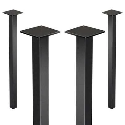 Lot de 4 pieds de table de salon et de chambre à coucher, outils de bricolage, pieds de table en métal de style industriel, capacité de charge 150 kg, hauteur 90 cm