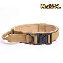 [Collier anti-éclatement pour chien tactique militaire] Collier pour animaux de compagnie + Collier tactique + Bandoulière de dressage extérieure ajustable anti-éclatement, sans frottement, sans blessure, tissu renforcé, convient aux grands chiens + Design ajustable + Bords arrondis pour prévenir les blessures en cas d'éclatement soudain (pour le dressage des chiens de taille moyenne/grande)