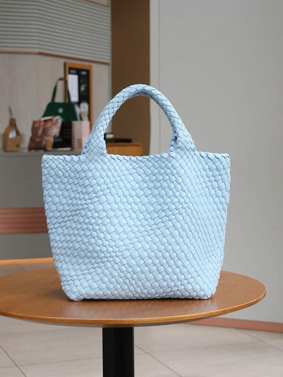 2025 Spring Fashion Soft Leather Bucket Bag Tote Shoulder Large Bag Woven Cross Border Dumpling Bag Niche Design European And American Vintage Japanese Korean Large Capacity Handbag Tote Shopping Bag - Multicolor - View 1
