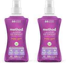 Detergente líquido para ropa Method, aroma a jengibre y mango, 66 cargas por botella, fórmula hipoalergénica y a base de plantas para eliminar manchas, 53.5 onzas fluidas (paquete de 1) - Lavanda + Ciprés - Ver 1