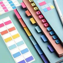 120 Label Index Stickers, Easy To Organize And Archive, Categorized Writing Sticky Notes, Colored Fluorescent Stickers, Morandi Index Stickers, Very Suitable For Home, Office Or School Use - 彩色 - 查看 5