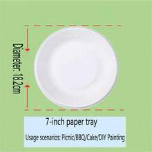 10/50pcs 260/350/500/680ml Disposable Food Packaging, White Paper Bowl For Outdoor Parties And BBQ