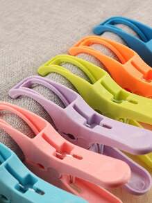12-1pc Beach Towel Clips, Plastic Beach Towel Clips, Clothespins, Windproof Clothespins, Large Cute Windproof Clothespins, Plastic Quilt Clips, Use These Brightly Colored Heavy-Duty Beach Towel Clips To Secure Your Beach Towels! Windproof And Seamless Sheet Socks Holder Clips, Suitable For Home Use And Travel