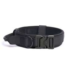 [Collier anti-éclatement pour chien tactique militaire] Collier pour animaux de compagnie + Collier tactique + Bandoulière de dressage extérieure ajustable anti-éclatement, sans frottement, sans blessure, tissu renforcé, convient aux grands chiens + Design ajustable + Bords arrondis pour prévenir les blessures en cas d'éclatement soudain (pour le dressage des chiens de taille moyenne/grande)