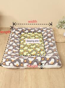 A Polyester Fiber, Cute-Style, Breathable, Washable, Thick Pet Bed Pad, Suitable For Small And Medium Cats And Dogs All Year Round (Suitable For Happy Dogs Like Teddy/Teddy Bear, Not Suitable For Large Dogs)