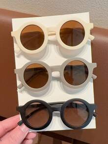 3/4/5/6副儿童经典圆形时尚眼镜，可爱儿童时尚眼镜，婴儿眼镜，仅含展示卡，不含运费 - 彩色 - 查看 10