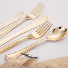 150-teiliges Besteckset - 50 Gabeln, 50 Messer, 50 Löffel - Essbesteck, Geschirr-Set, geeignet für Essen, Partys, Abendessen, Hochzeiten, Schulbedarf