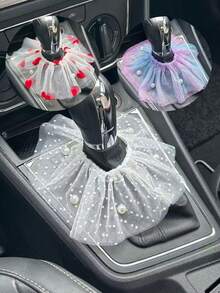 1 件网状换档旋钮盖，高端汽车内饰装饰配件 - 彩色 - 查看 9