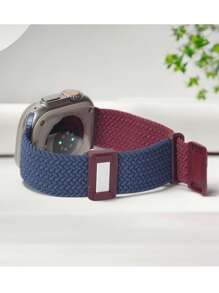 1 pieza Correa magnética de nailon elástica y colorida compatible con de 38mm, 40mm, 41mm, 42mm, 44mm, 45mm, 49mm para mujer y hombre, pulsera deportiva trenzada elástica de repuesto compatible con la correa del Serie 10 9 8 7 6 5 4 3 2 1 SE Ultra 1 y 2