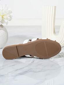 Mule Sandalen mit Hohlmuster für Frauen, Slip-On Outdoor Pantoletten