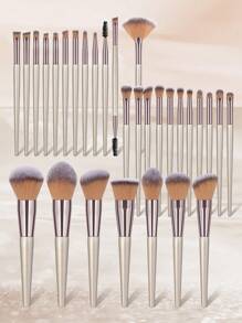 [Champagne Gold ]14-22-25-30 Pcs Makeup Brush Sets Premium Synthetic Hair Eyeshadow Blending Brush Sets Cosmetics Tools