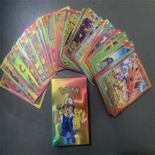 pokemon The Outer Packaging Is Randomly Sent With English Cute Gold Foil Cards Vmax Pokémon Pocket Monster Cards Entertainment Card Collection Battle Card Ornaments Creative Gifts Anime Characters Kawaii Birthday Gifts Christmas Halloween