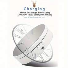 经典款 ABS 电动旋转展示架，USB 供电 360 度旋转转盘，适用于产品摄影和展示 - 不含电池