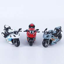 1 pièce Moto de jeu de simulation sonore et lumineuse à inertie pour bébé, modèle de voiture à effet sonore et lumineux, jouet pour enfant de 3 ans, cadeau, retour à l'école
