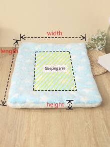 Almohadilla para cama de mascotas de fibra de poliéster, estilo lindo, transpirable, lavable y gruesa, adecuada para gatos y perros pequeños y medianos durante todo el año (adecuada para perros felices como Teddy/Oso de peluche, no adecuada para perros grandes)