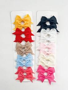 40 件混色丝带蝴蝶结发夹，优雅甜美公主丝绸发饰，适合日常使用，可爱迷你发夹，女孩发夹，Y2K 仙女风格，多色爪夹发夹发夹，学校用品，大学，女士冬季服装 - 彩色 - 查看 13