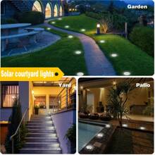 Luci solari Solpex per esterni, luce solare da giardino, luci solari da esterno impermeabili, Luci da esterni solari, Luce notturna, Lampada a LED, In acciaio inossidabile 8/10/16 LED luce notturna con design a perline luminose di grandi dimensioni