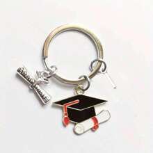 Llavero colgante de aleación de graduación de doctorado, regalo de graduación de bachiller, regalo de último año de secundaria, accesorio de coche, dije para bolso, recuerdo escolar