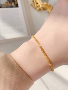 Bầu trời đầy sao Thép không gỉ Vòng tay Đối với phụ nữ , Hàn Quốc Phong cách Đơn giản & Đúng mốt Mạ vàng 18K Đồ trang sức - Vàng - Xem 3
