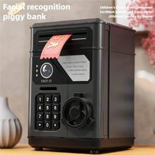 儿童电动银行，玩具 ATM 银行现金硬币罐存钱罐，包括男孩女孩的面部识别，益智玩具可爱的东西 ATM 机存款储物盒，适合 3 岁以上儿童的最佳礼物，不包括纸币和硬币