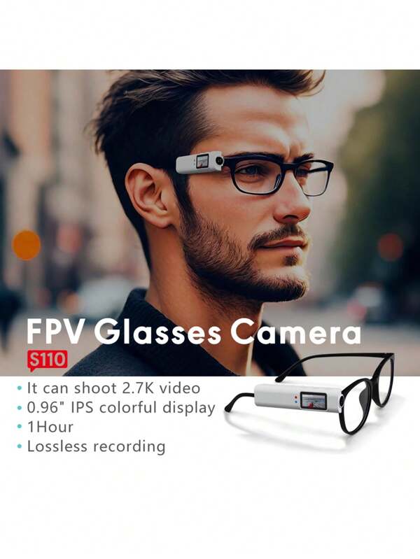 2.7K FPV Glasses Video Camera 1080P Motorcycle Action Mini Camera WIFI APP Recording Shooting Camcorder For Cycling Hiking