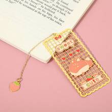 1 件草莓兔主题书签，精致可爱卡通风格流苏镂空金属艺术书签，笔记本页夹，学生创意礼物，读者学校用品，返校 - 彩色 - 查看 10