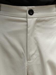 1 pieza Pantalones de estilo casual minimalista y de vanguardia, de corte holgado con pliegue simple y cintura semielástica, aptos para ocasiones como Día de Acción de Gracias, Día de San Valentín, Navidad, Día del Maestro, Carnaval, Pascua, Ramadán, Año Nuevo, Día de la Independencia, Día del Trabajo, Eid al-Fitr, Día de San Patricio, Año Nuevo Chino, Día del Padre