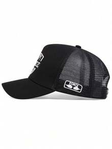 1 件男士刺绣棒球帽，户外运动网帽