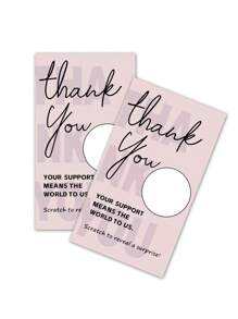 50 Pcs Scratch - Off Voucher Cards | Blank Thank - You Gift Certificates Perfect For Small Businesses, Restaurants, Spas & Beauty Salons Ideal For Birthday, Holiday & Wedding Gift Games, Celebration Events, School Supplies, Back To School