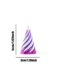 1pc Multi-Size Double-Sided Spiral Cone 3D Printing Decompression Spin Toys, Spiral Stereo Structure Decor, Perfect Gift For Christmas, Birthday Party - Multicolor - View 22