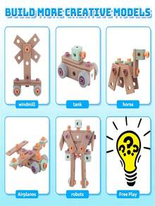 80/120/144pcs Role Playing DIY Assembly Simulation Screwdriver Tool Box Toy Set Includes Disassembly And Assembly Tools, Screws, And Simulated Repair Kits. Can Be Freely Assembled Different Shapes, The Best Birthday Gift For Boys, Partial Accessories, Random Color