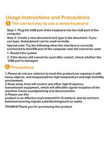 Fashionable Color-Block Wired Keyboard USB Plug & Play Driver-Free Mechanical Feel Floating High Keycaps Non-Slip Base Office & Gaming Dual Use Compatible With Desktop & Laptop - Obsidian Black - View 11