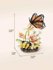 Klocki LOZ Mini Bricks Biedronka, Pszczoła, Wieczny Kwiat, Uroczy model owada, Dekoracja biurka dla dorosłych, Prezent na święta/Boże Narodzenie