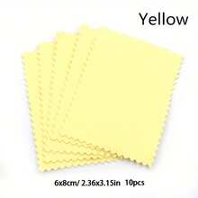 10 件/套珠宝抛光布、项链清洁布、戒指和手链银质除锈抛光布 - 彩色 - 查看 5