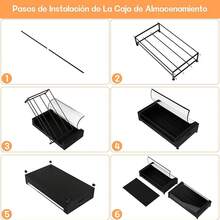 Almacenamiento para Cama, 2pcs Contenedores de Almacenamiento Debajo de La Cama con Ruedas, Zapatera Bajo Cama para Ropa, Mantas, Juguetes, Zapatos y Libros - Negro2 - Ver 4