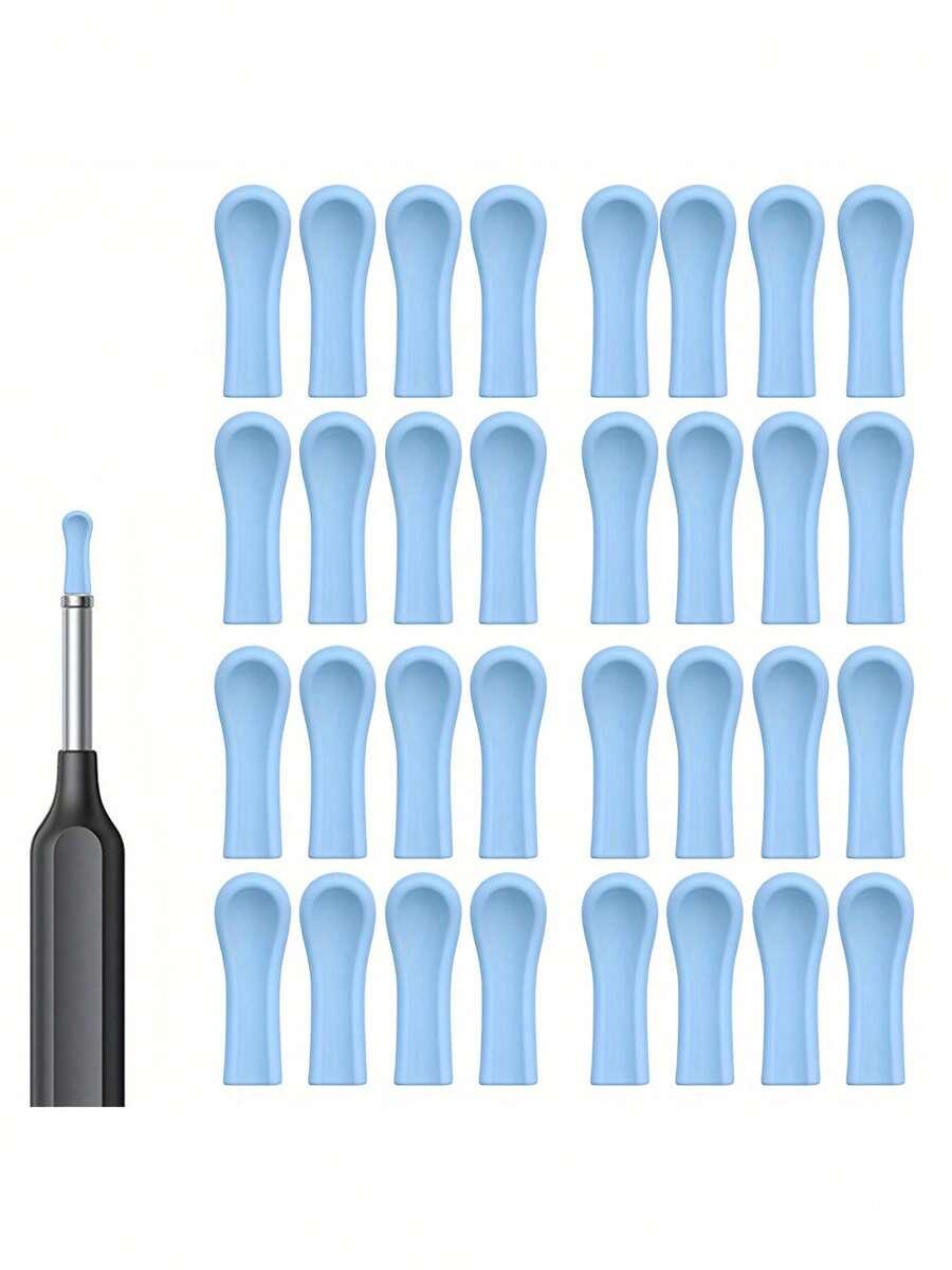 Silicone Ear Spoon Replacement Tips, Universal Wax Removal Spoon, Reusable And Washable, 3.73 X 0.3 Cm, No Electricity Or Batteries Required