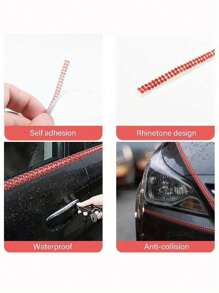 Car Crystal Diamond Stickers Handmade DIY Sparkling Diamonds Car Diamond Decorative Stickers Self-Adhesive Strips