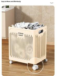 Upgraded Foldable Plastic Waterproof Laundry Basket, Household Dirty Clothes Storage Basket, Toy & Clothing Organizer