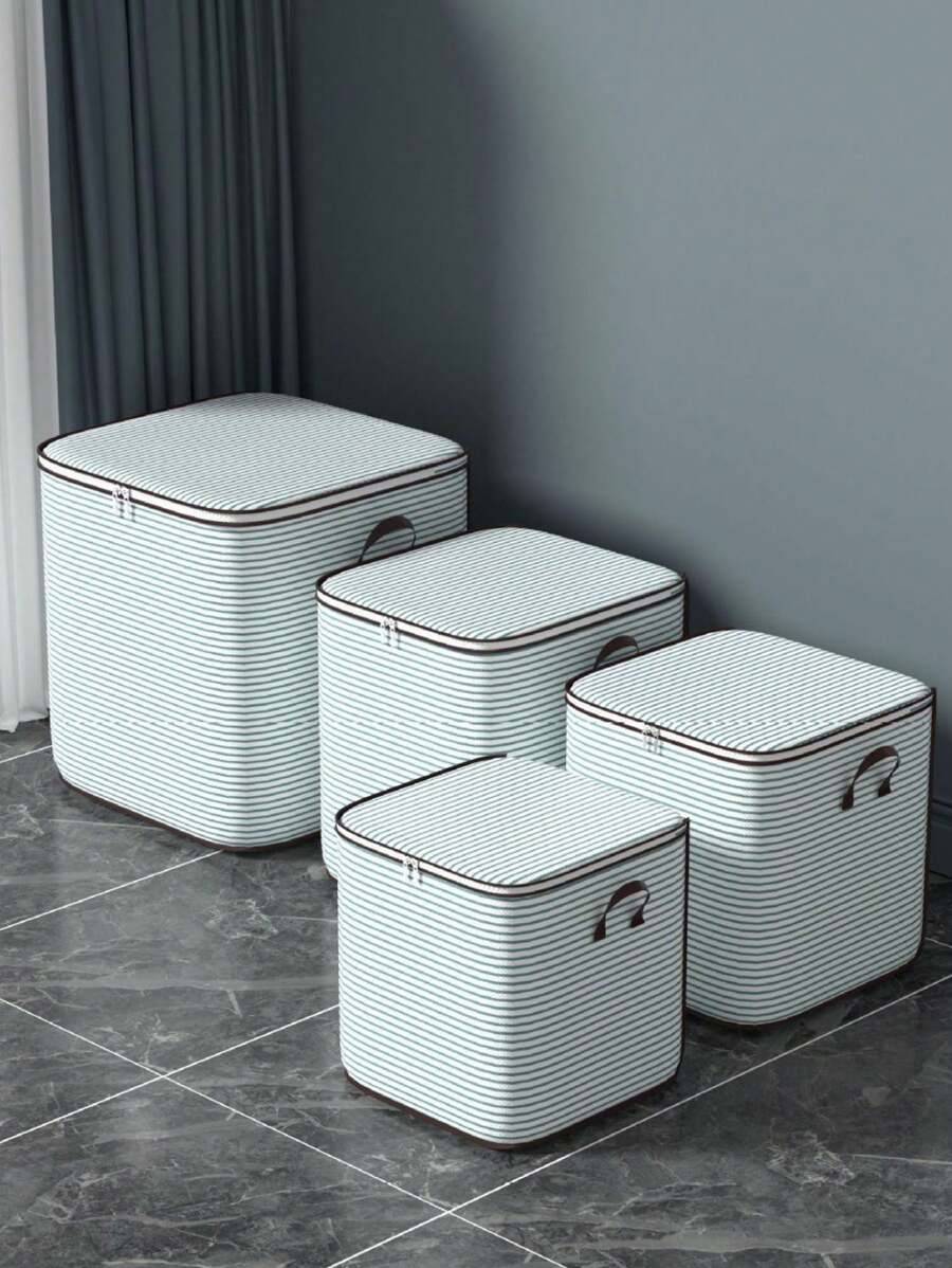 1 caixa de armazenamento de roupas, guarda-roupa de grande capacidade, bolsa para caixa de classificação de roupas, cesto de armazenamento à prova de poeira, caixa de mudança doméstica, caixa de armazenamento dobrável